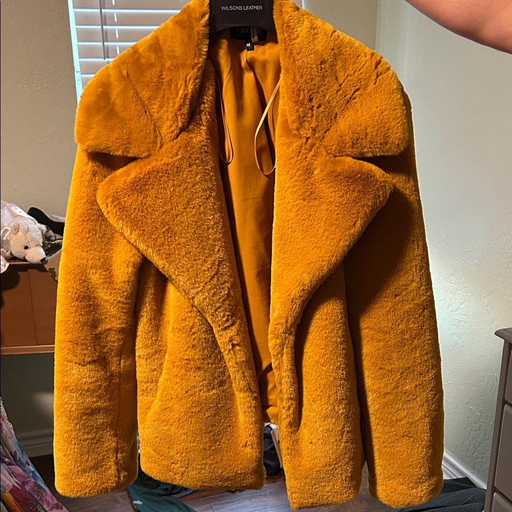 1. State Women's Mustard Teddy Jacket
